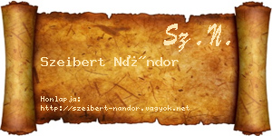 Szeibert Nándor névjegykártya