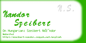 nandor szeibert business card